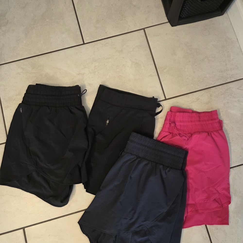 all in motion Women's Athletic Shorts - Black & Pink